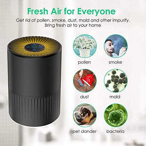 Purificador de Aire, Purificador de Aire con Filtro HEPA H13 puede Filtrar el 99,97% del Polen, Humo, Olores Peculiares, con Función de Aromaterapia