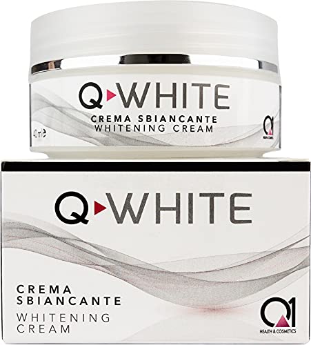 Q-WHITE crema gel aclarante para blanquear las manchas de la piel de varia origen (hipercromia, hiperpigmentaciòn, melasma, mancha solar, seniles, hormonales debidos a la inflamación postoperatoria.)