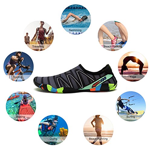 Qimaoo Zapatos de Agua para Buceo Snorkel Surf Piscina Playa Vela Mar Acuáticos Cycling Deportes Yoga Aqua Calzado para Hombre Mujer