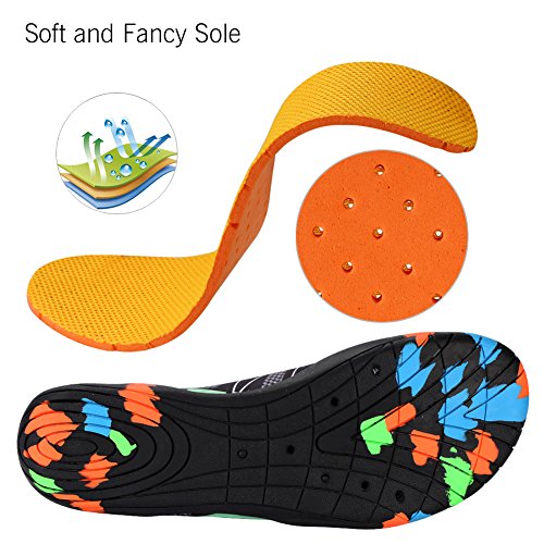 Qimaoo Zapatos de Agua para Buceo Snorkel Surf Piscina Playa Vela Mar Acuáticos Cycling Deportes Yoga Aqua Calzado para Hombre Mujer