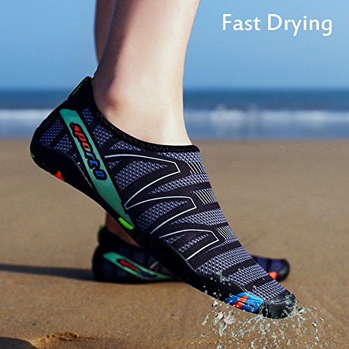 Qimaoo Zapatos de Agua para Buceo Snorkel Surf Piscina Playa Vela Mar Acuáticos Cycling Deportes Yoga Aqua Calzado para Hombre Mujer