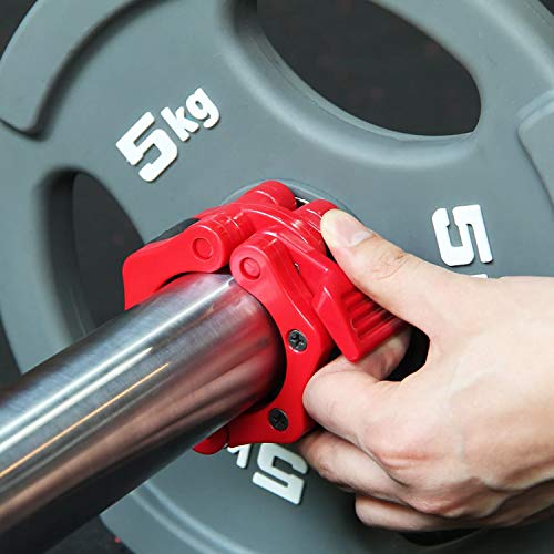 QIMEI-SHOP Abrazaderas Mancuerna para Barra Olimpica 2" Bloqueadores para Barras de Pesas de LiberacióN RáPida para Mancuernas Entrenamiento Físico 50mm