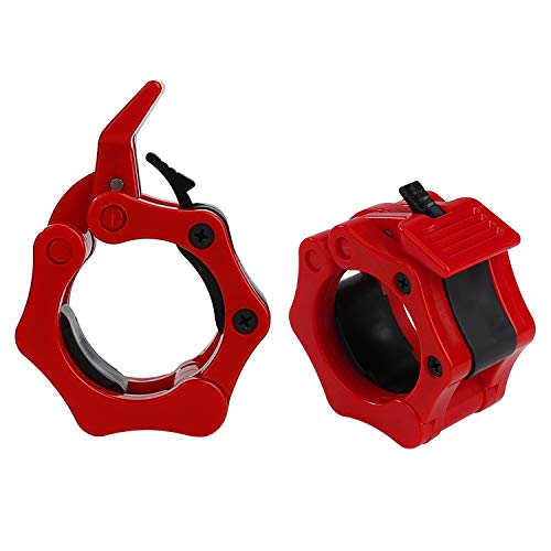 QIMEI-SHOP Abrazaderas Mancuerna para Barra Olimpica 2" Bloqueadores para Barras de Pesas de LiberacióN RáPida para Mancuernas Entrenamiento Físico 50mm