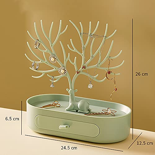 QQDL Caja Joyero,joyero Caja,Caja joyerías,Organizador de Joyas,Joyero Grande con cajones,a Prueba de Polvo Impermeable,Alta Capacidad,para Anillos,Pendientes,Pulseras y Collares,