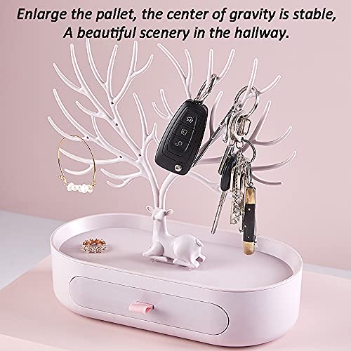 QQDL Caja Joyero,joyero Caja,Caja joyerías,Organizador de Joyas,Joyero Grande con cajones,a Prueba de Polvo Impermeable,Alta Capacidad,para Anillos,Pendientes,Pulseras y Collares,