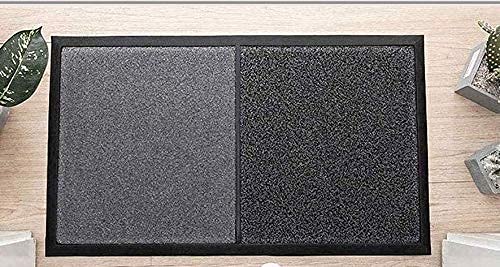 Queta Alfombrilla Desinfectante de Calzado Alfombra Exterior para Puerta Almohadilla Absorbente De Agua Antisuciedad Impermeable Lavable para Atrapar Suciedad para Recibidor (Gris)