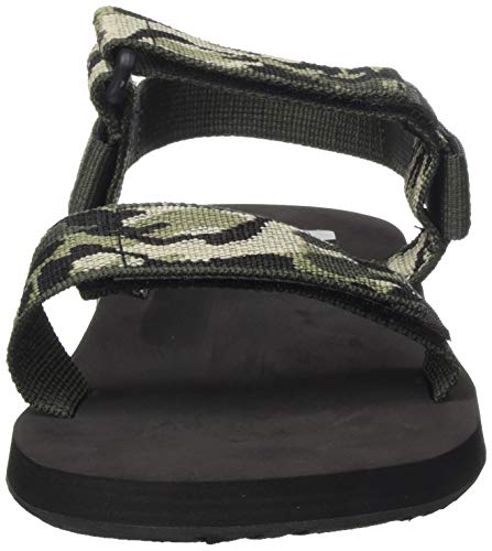 Quiksilver Monkey Caged, Sandalias de Talón Abierto Hombre, Verde (Green/Black Xgkg), 46 EU
