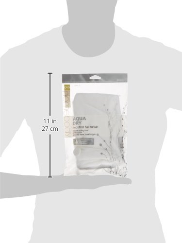 QVS Turbante De Microfibra - 1 Turbante, color Blanco, Talla única, 80 g