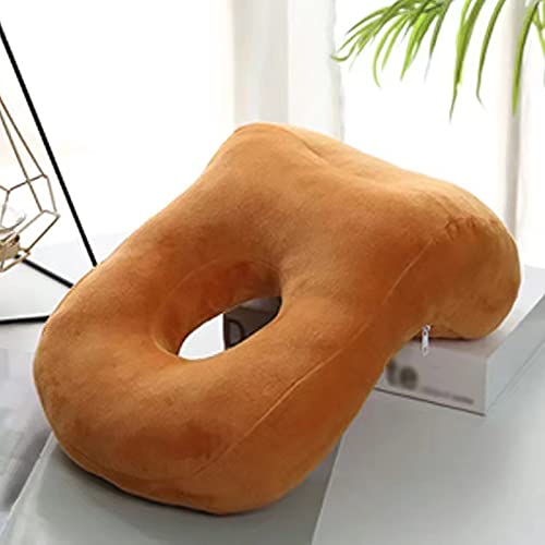 QWEEF Almohadas de Viaje Almohada Mentira Almohada niños Almuerzo Rotura Almohada Oficina Mentira Dormir Almohada para Siesta, Viaje (Color : Brown, Tamaño : One-Size)