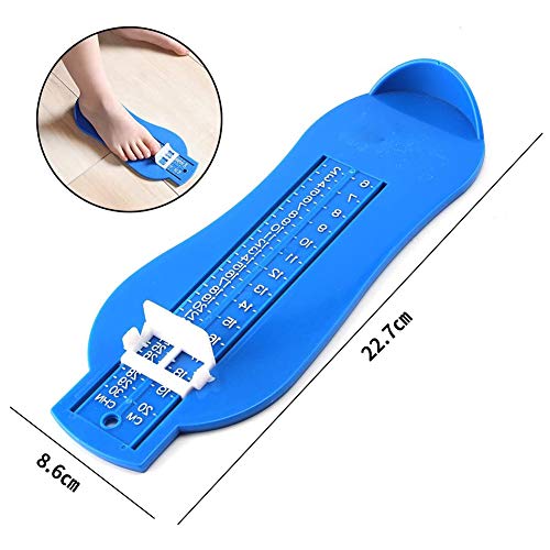 QWEPU 2PCS Medidor de pie para bebé, unisex Medidor de pie profesional para niños zapatos, medidor de medición, herramienta para calculadora, 0-6 años