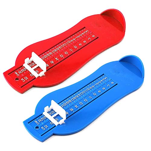 QWEPU 2PCS Medidor de pie para bebé, unisex Medidor de pie profesional para niños zapatos, medidor de medición, herramienta para calculadora, 0-6 años