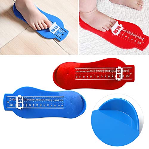 QWEPU 2PCS Medidor de pie para bebé, unisex Medidor de pie profesional para niños zapatos, medidor de medición, herramienta para calculadora, 0-6 años