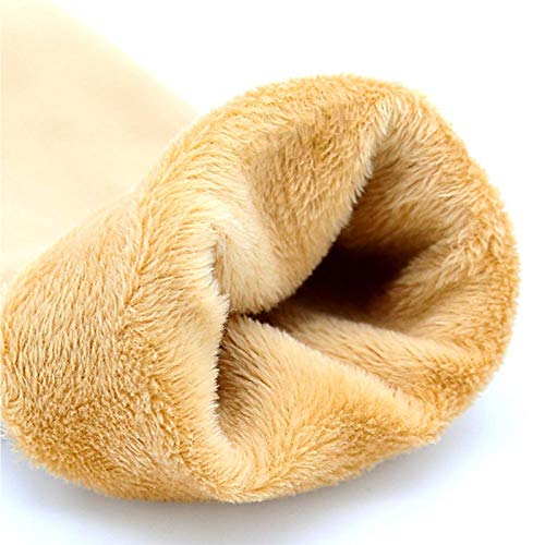 QWET Rodilleras EláSticas De VellóN, Equipo De ProteccióN Antideslizante Unisex De Cepillado Fino, Adecuado para Mujeres, Ancianos, Problemas De Rodilla,Negro