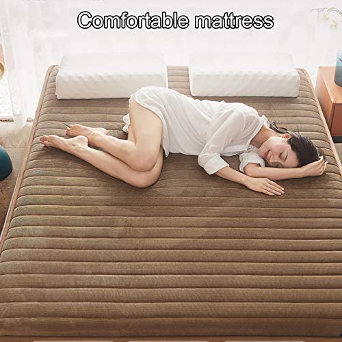 QXTT Colchon Tatami Japones Suelo Plegable Espesar Colchón Acolchado Colchón Espuma De Memoria Respirable Colchón De Futón Víveres Estera para Dormir Tatami De Piso,Grey-90 * 200cm