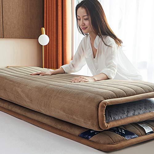QXTT Colchon Tatami Japones Suelo Plegable Espesar Colchón Acolchado Colchón Espuma De Memoria Respirable Colchón De Futón Víveres Estera para Dormir Tatami De Piso,Grey-90 * 200cm