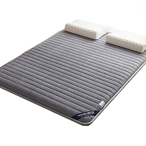 QXTT Colchon Tatami Japones Suelo Plegable Espesar Colchón Acolchado Colchón Espuma De Memoria Respirable Colchón De Futón Víveres Estera para Dormir Tatami De Piso,Grey-90 * 200cm