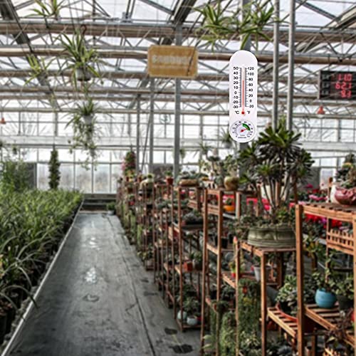 Rachlicy Termómetro De Invernadero Higrómetro De Pared Interior Planta De Jardín Temperatura Digital Termómetro Calibrador Medidor De Humedad Pared Cuelga Interior Al Aire Libre