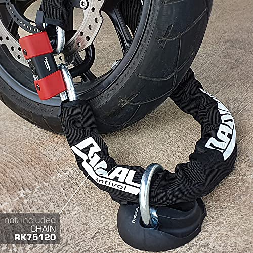 RADIKAL RK54 Anclaje suelo o pared garage moto, caravana, remolque, Acero alta resistencia con arco basculante.