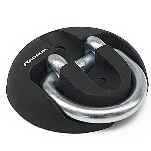 RADIKAL RK54 Anclaje suelo o pared garage moto, caravana, remolque, Acero alta resistencia con arco basculante.