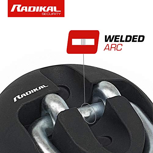 RADIKAL RK54 Anclaje suelo o pared garage moto, caravana, remolque, Acero alta resistencia con arco basculante.