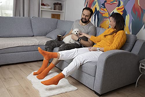 Rainbow Socks Hombre Mujer Calcetines Antibacterianos Sin Elasticos Para Diabéticos - 6 Pares - Amarillo Naranja Rojo Rosa Claro Violeta Blanco - Talla 39-41