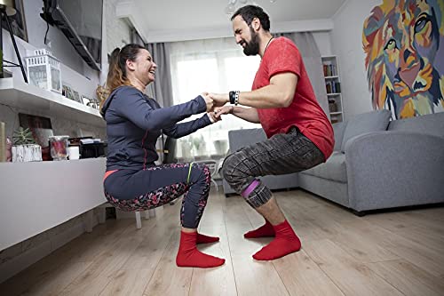Rainbow Socks Hombre Mujer Calcetines Antibacterianos Sin Elasticos Para Diabéticos - 6 Pares - Amarillo Naranja Rojo Rosa Claro Violeta Blanco - Talla 39-41