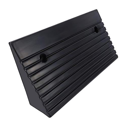 Rampa de goma, 2 unidades, rampa de acceso, rampa de umbral duradero para coche, caravana, barco, moto, silla, ruedas, 48,7 x 24 x 10 cm