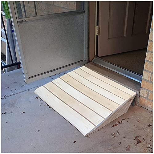 Rampa de transición de umbral de entrada de madera de 5/6/7/8 pulgadas de elevación, rampas de acera para vehículos de scooter de silla de ruedas eléctrica de moto de automóvil, pendiente escalonada (