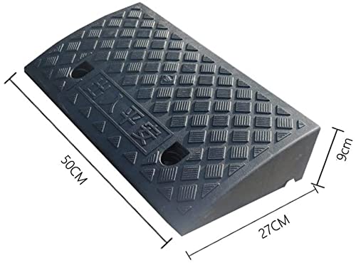 Rampa Rampas de acera Peso Plástico Impermeable Resistente al desgaste Four Temporada Rampas Hotel Supermercado Material Material Manejo Productos Cordones Rampas (Color : Black)