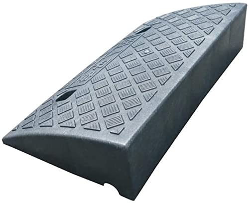 Rampa Rampas de bordillo inodoro plástico silla de ruedas multifunción impermeable pendiente pendiente servicio de garaje carga rampa accesorios de coche acera rampas (Color : Black)