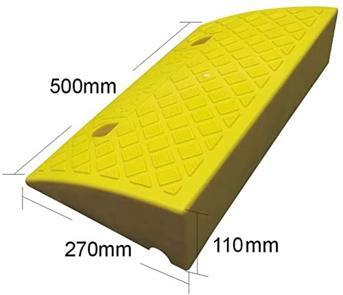 Rampa Rampas de bordillo inodoro plástico silla de ruedas multifunción impermeable pendiente pendiente servicio de garaje carga rampa accesorios de coche acera rampas (Color : Yellow)
