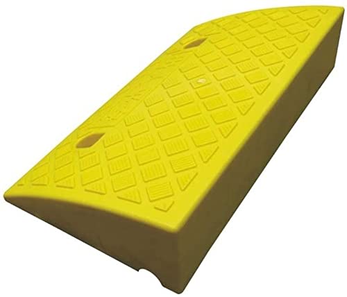 Rampa Rampas de bordillo inodoro plástico silla de ruedas multifunción impermeable pendiente pendiente servicio de garaje carga rampa accesorios de coche acera rampas (Color : Yellow)