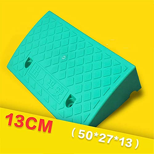 Rampa Rampas triángulo rampas plástico antideslizante rampas acoplando rampas desaceleración servicio rampas de enfermería casa silla de ruedas (Color : Green)