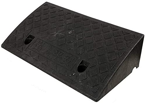 Rampa Sillas de ruedas acoplando rampas de plástico gasolinera cuesta arriba pendiente auxiliar pendiente crías de enfermería sin deslizamiento rampas (negro amarillo verde) (Color : Black)
