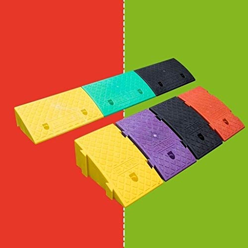 Rampas de umbral familiares, almohadilla triangular de plástico antideslizante, portátil, se puede fijar, alfombrilla de paso, rampas para sillas de ruedas para discapacitados en hospitales, 7 13,5 cm