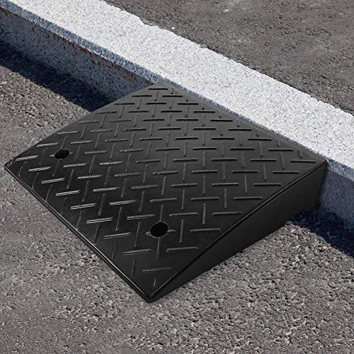 Rampas para Coches Rampa Goma 2 Piezas Rampas Coche Antideslizante para BordillosRampa De Bordillo para Coche Moto Caravana Remolque Silla De Ruedas Acceso para Discapacitados 50 x 41 x 11 cm