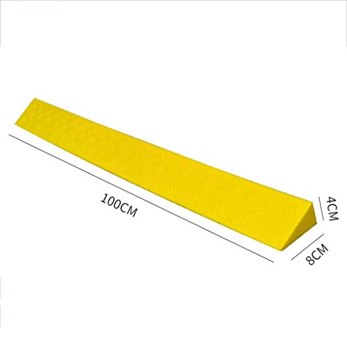 Rampas para sillas de ruedas Rampas de plástico amarillo para interiores, monopatín / scooter / silla de ruedas Colchoneta de pendiente ascendente Superligera Rampas de umbral de baño / vestíbulo Prác