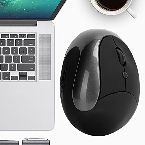 Ratón Ergonómico Inalámbrico, Reduce El Dolor De Muñeca, 3 Niveles Ajustables De dpi 800/1200/1600, Mejor Rendimiento De PC, Escritorio, Portátil(Negro)