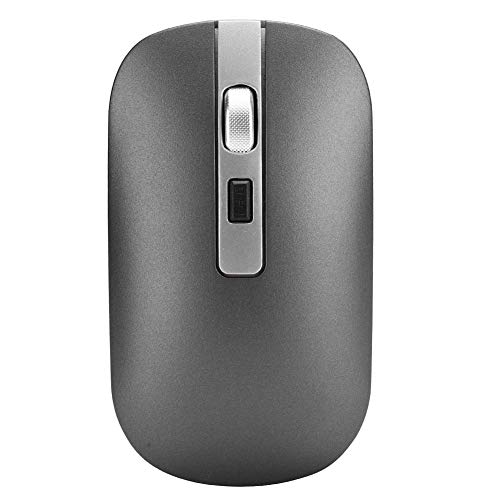 Ratón inalámbrico, 3 Niveles 800/1200/1600 dpi Ajuste Ratones de computadora portátil con Receptor USB para portátil/PC/Computadora/Computadora portátil/MacBook, Ratones para Juegos de PC(Gris)
