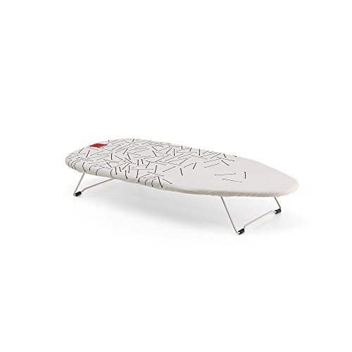 Rayen | Tabla de Planchar de sobremesa | Mínimo Espacio Plegado | con Malla metálica | Válida para Colgar | Medidas: 73,5 x 31,5 cm | Estampado