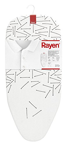 Rayen | Tabla de Planchar de sobremesa | Mínimo Espacio Plegado | con Malla metálica | Válida para Colgar | Medidas: 73,5 x 31,5 cm | Estampado