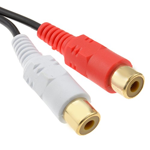RCA Fono Gemelo Clavijas a Enchufes Extensión Cable Audio Cable Oro 1 m [1 metros/1m]