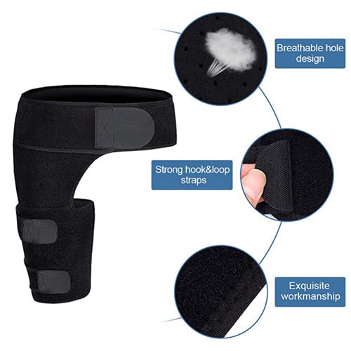 RCBHSD Tensión Muscular envoltura de compresión ajustable Hombres Mujeres Muslera Soporte muslo, Ingle del Muslo, Manga Muslo Cuádriceps, Lesiones en las Articulaciones