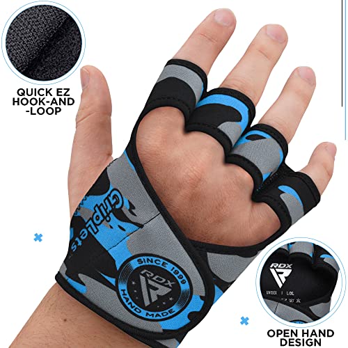 RDX Guantes Gimnasio Pesas Sports Fitness Guant con Agarre Extra Protección Completa De Muñeca Acolchado Levantamiento De Pesa Musculación Equipo De Entrenamiento De Gimnasio En Casa