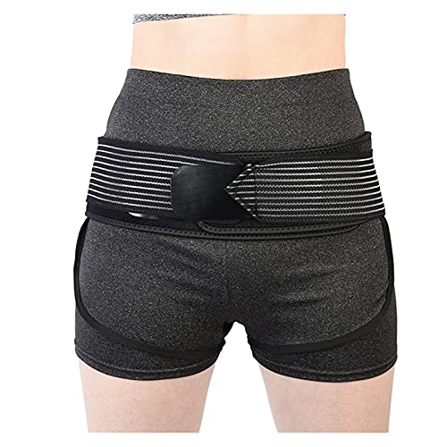 REAPP Cinturón de Cadera de la articulación sacroilíaco Transpirable Antideslizante Soporte de Apoyo para Hombres Mujeres Dolor de Alivio ciática Pelvis Lumbar (Color : Negro, Size : L)