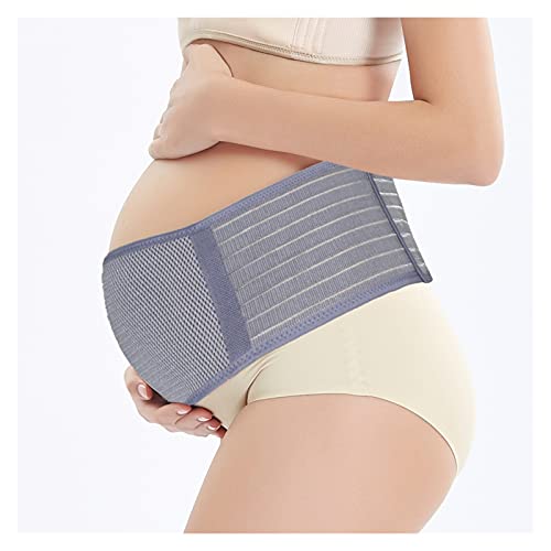 REAPP Cinturón de Soporte de Maternidad Banda Abdominal de Banda Abdominal Embarazo Transpirable Ajustable para Soporte de Cadera pélvica (Color : Gris, Size : XL)
