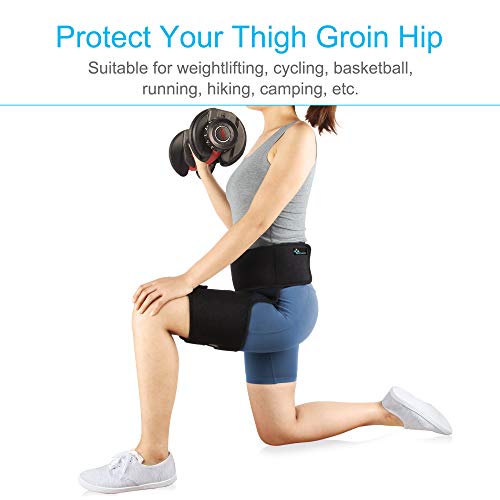 REAQER Ingle Apoyo Cadera Apoyo Brace Muslo Recuperación Muslo Proporcionar Pulled Brace Para Hombres y Mujeres