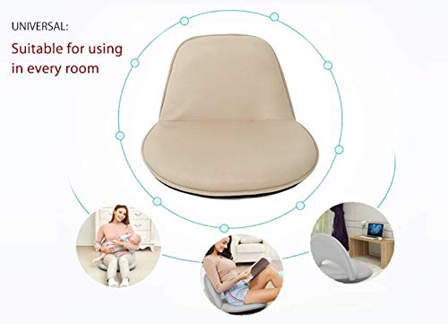 Rebecca Mobili Sillas Yoga, Sillón, Poliéster, Beige, Descanso para meditación, Sala de Estar - Medidas: 44 x 52 x 50 cm (AxANxFON) - Art. RE6399