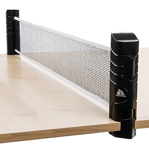 Red Ping Pong Neto para el Tenis de Mesa Longitud Ajustable hasta 200 cm Portátil Net Table Tennis Accesorio para Entrenamiento y Actividades al Aire Libre y Deportes (Negro)