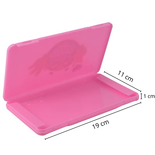 REELAXXX - Porta Mascarillas - Caja Plástica de Almacenamiento para máscaras - Joyas - Tarjetas y Accesorios - Funda Mascarilla - Bolsillo en el Maletero - Estuche Plegable - Transporte (Rosa)